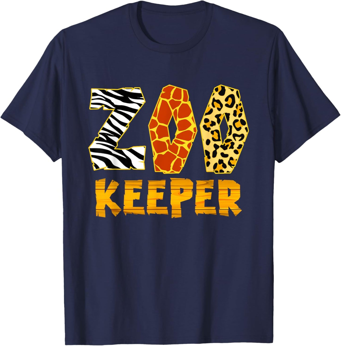 Zookeeper Costume Zoo Keeper African Safari Trip Zebra T-Shirt - T-Shirt | Navy