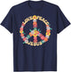 Love peace Jesus christian fun 60s 70s Costume Groovy Hippie T-Shirt - T-Shirt | Navy