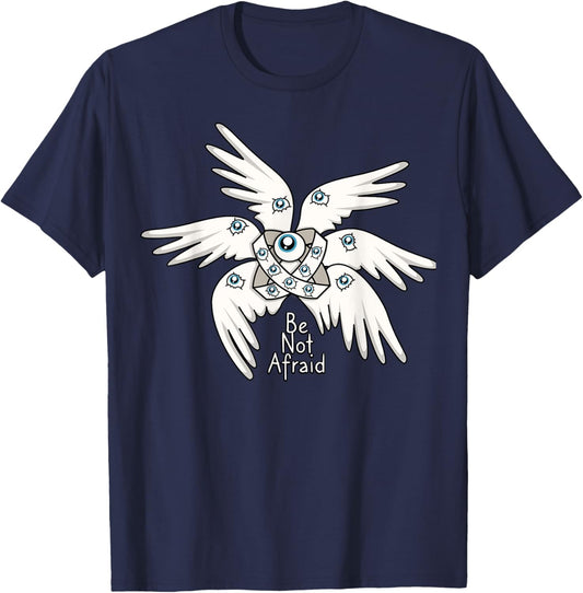 Biblical Angel, Be Not Afraid, Funny Bible Christian T-Shirt - T-Shirt | Navy