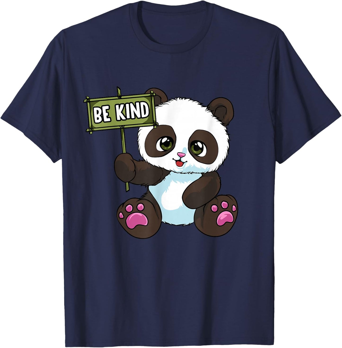 Be Kind Panda Cute Student Choose Kindness Anti-Bullying T-Shirt - T-Shirt | Navy