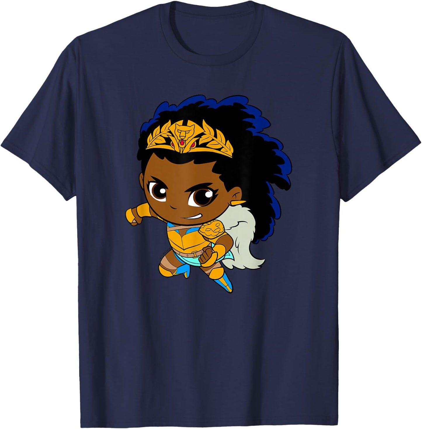 DC Super Friends Nubia Big Character Portrait T-Shirt - T-Shirt | Navy