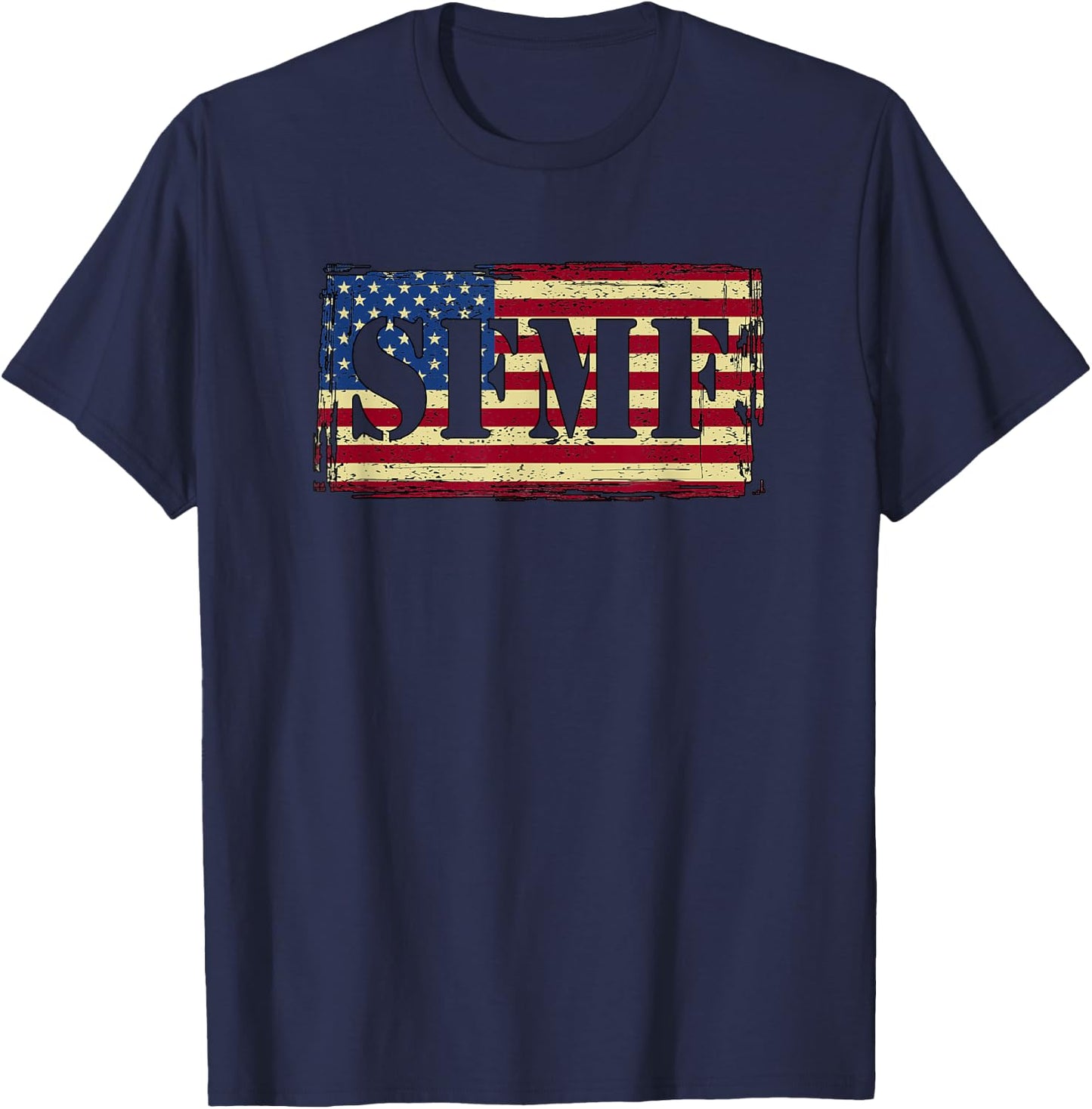 SFMF USA Flag Military Motto Weapon Guns America Women Men T-Shirt - T-Shirt | Navy