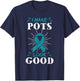 POTS Awareness Dysautonomia Cardiologists Turquoise Ribbon T-Shirt - T-Shirt | Navy