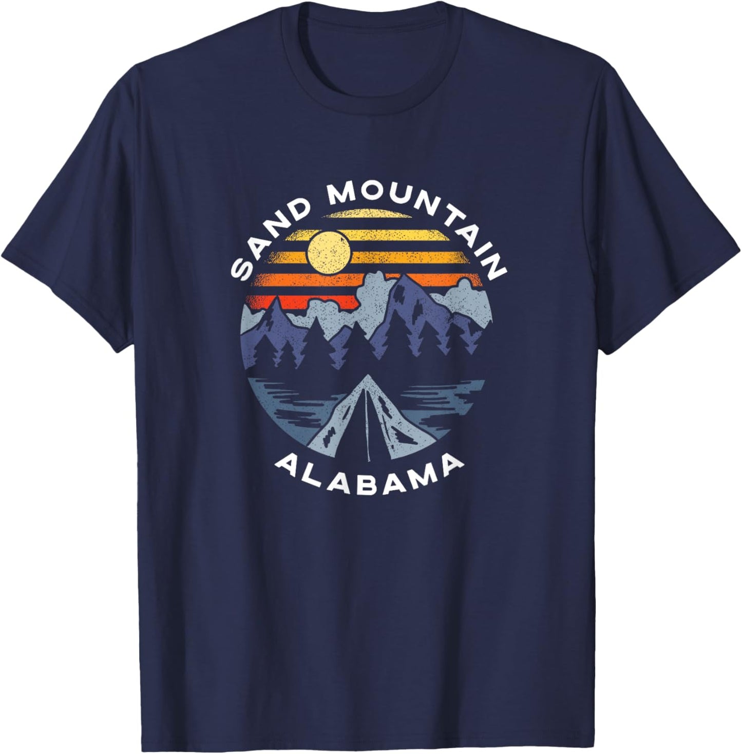 Sand Mountain Alabama Mountains and Forest Vacation Souvenir T-Shirt - T-Shirt | Navy