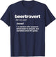 Beertrovert, Funny Beer Drinking T-Shirt - T-Shirt | Navy