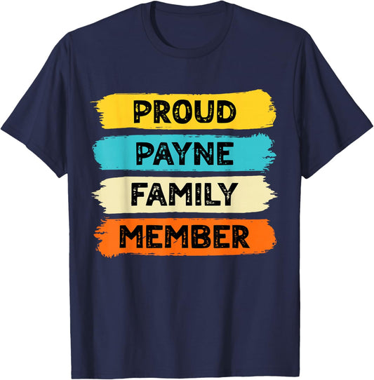 Payne Retro Payne Surname Payne T-Shirt - T-Shirt | Navy