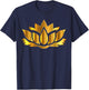 Gold Lotus Flower Yoga Meditation Mindfulness Design T-Shirt - T-Shirt | Navy