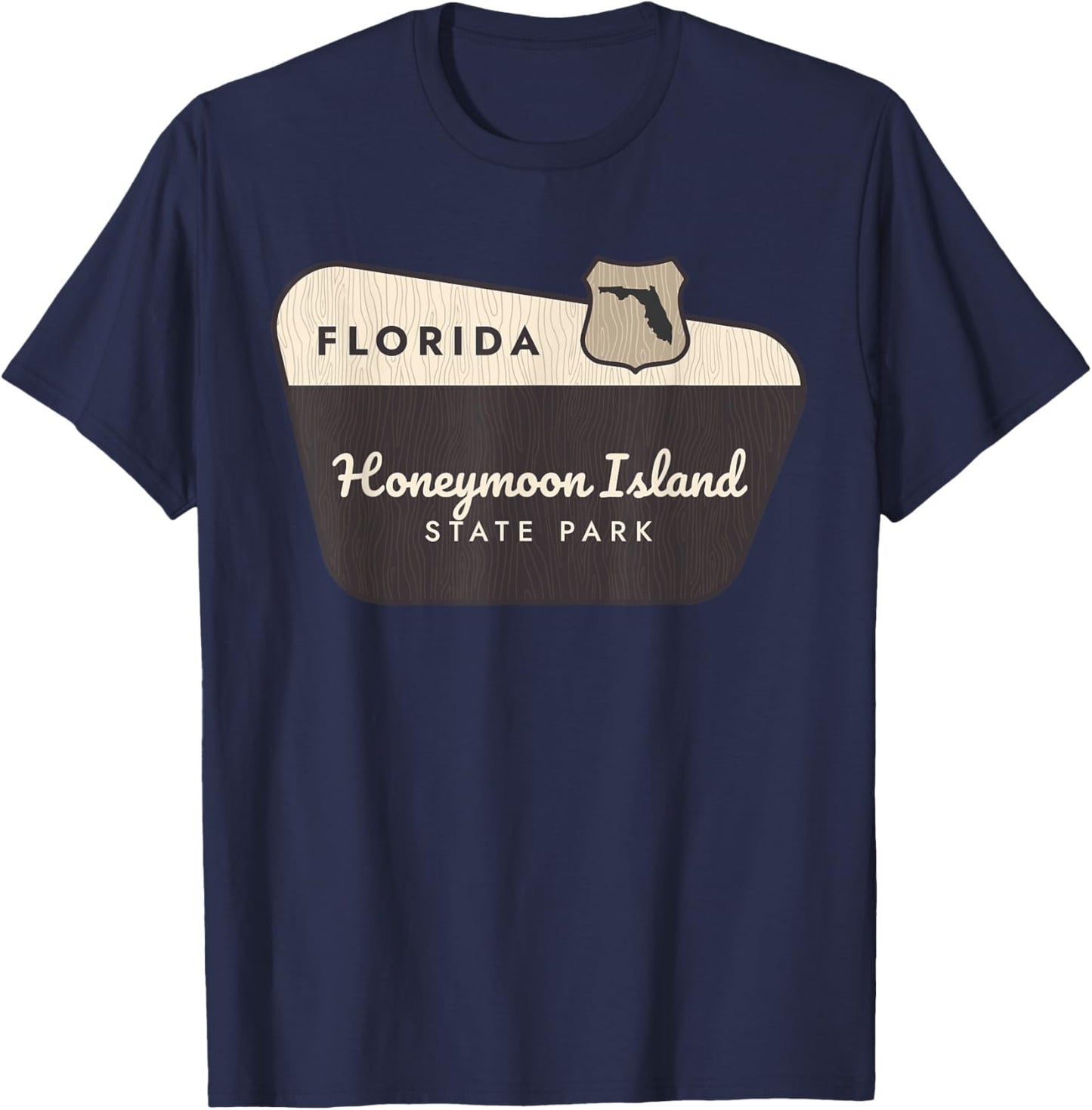 Honeymoon Island State Park Florida Welcome Sign Vacation T-Shirt - T-Shirt | Navy