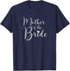 Disney Mickey and Friends Mother of The Bride Text Logo T-Shirt - T-Shirt | Navy