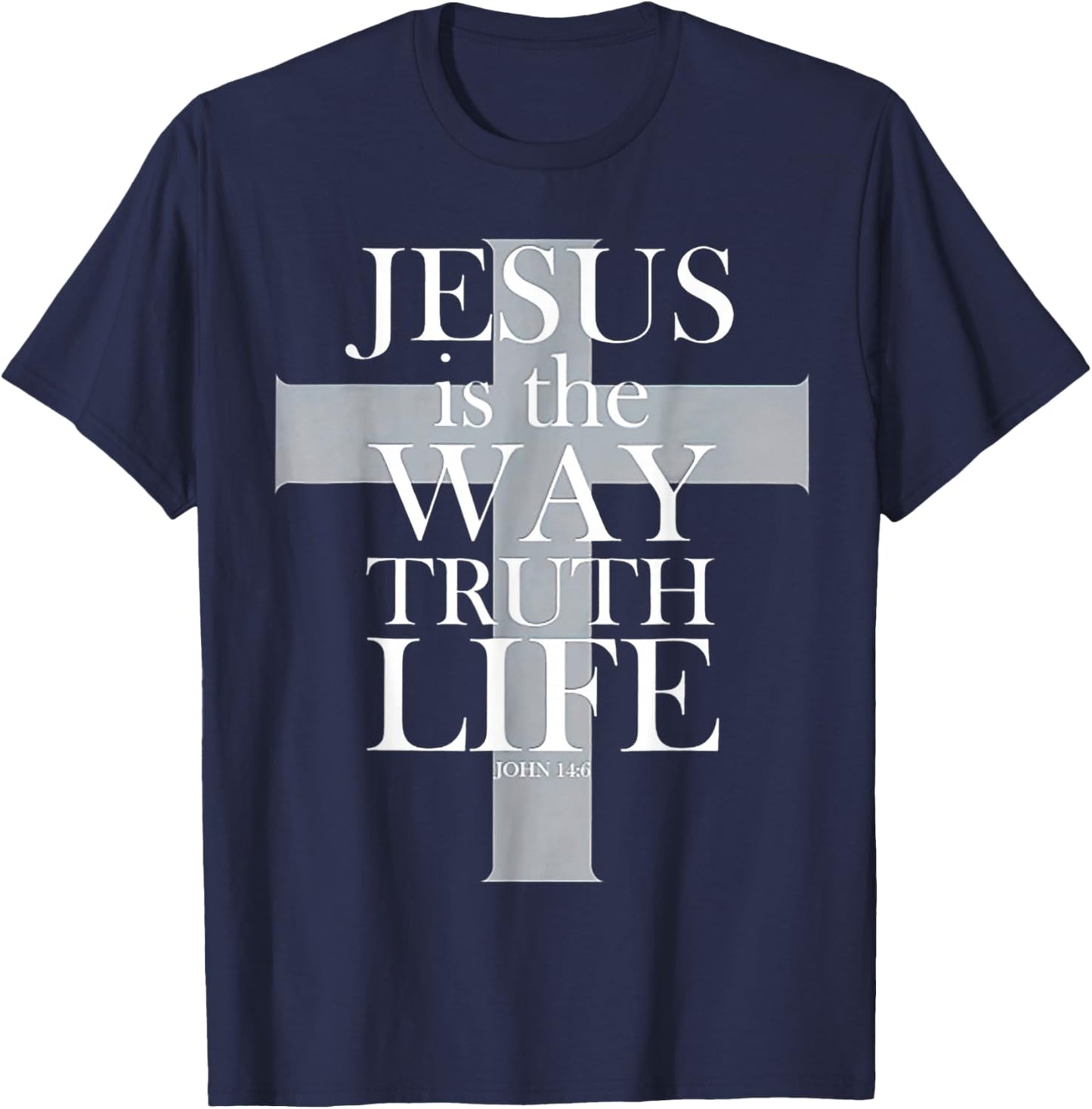 Jesus ist der Weg, Wahrheit, Leben T-Shirt - T-Shirt | Navy