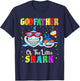 Godfather Of The Little Shark Godson Shark Birthday Party . T-Shirt - T-Shirt | Navy