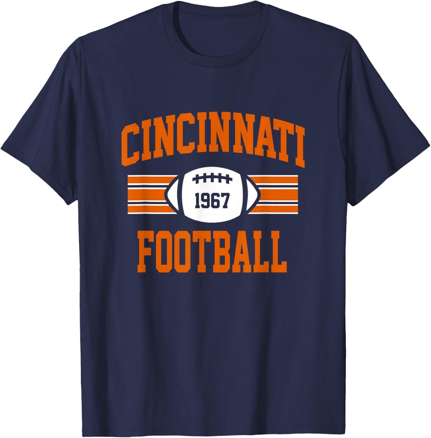 Cincinnati Football Athletic Vintage Sports Team Fan T-Shirt - T-Shirt | Navy