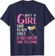 Just A Girl Who Really Loves Bearded Dragons And Sleeping T-Shirt - T-Shirt | Navy