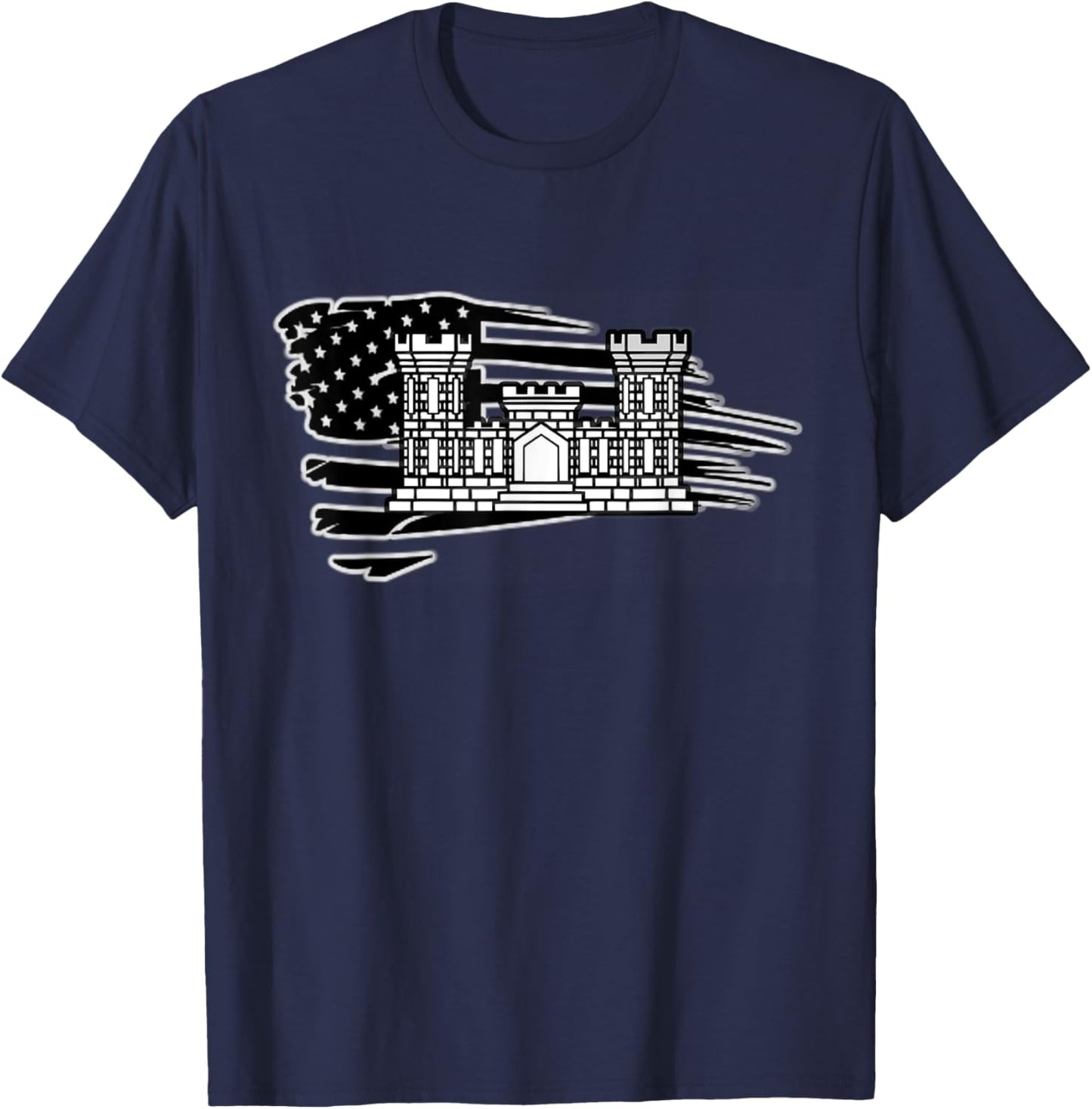 Army Corp of Engineers Badge - Fort Leonard Wood University T-Shirt - T-Shirt | Navy