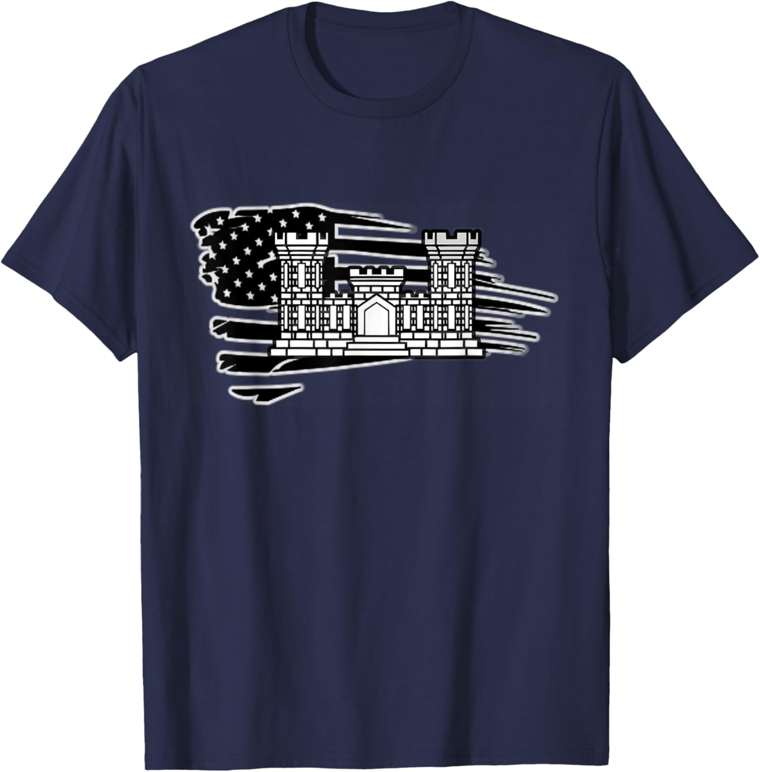 Army Corp of Engineers Badge - Fort Leonard Wood University T-Shirt - T-Shirt | Navy