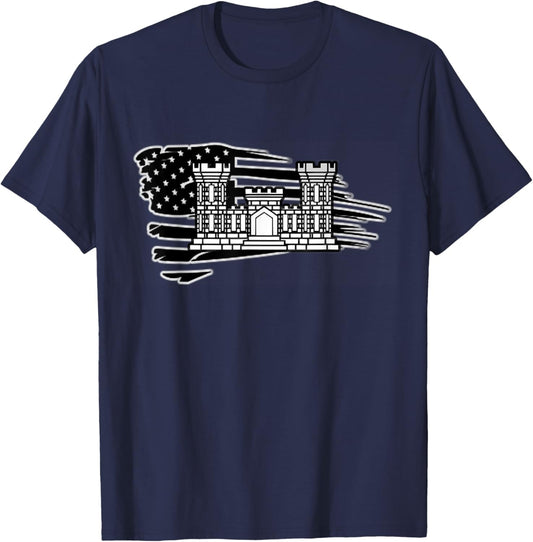 Army Corp of Engineers Badge - Fort Leonard Wood University T-Shirt - T-Shirt | Navy