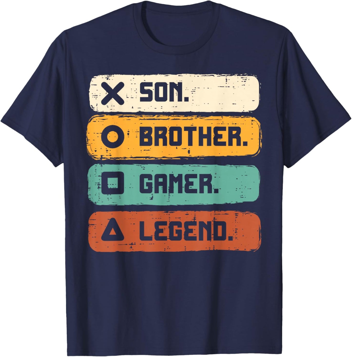 Son Brother Video Gamer Legend Gaming Men Boys Kids Teens T-Shirt - T-Shirt | Navy