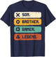 Son Brother Video Gamer Legend Gaming Men Boys Kids Teens T-Shirt - T-Shirt | Navy