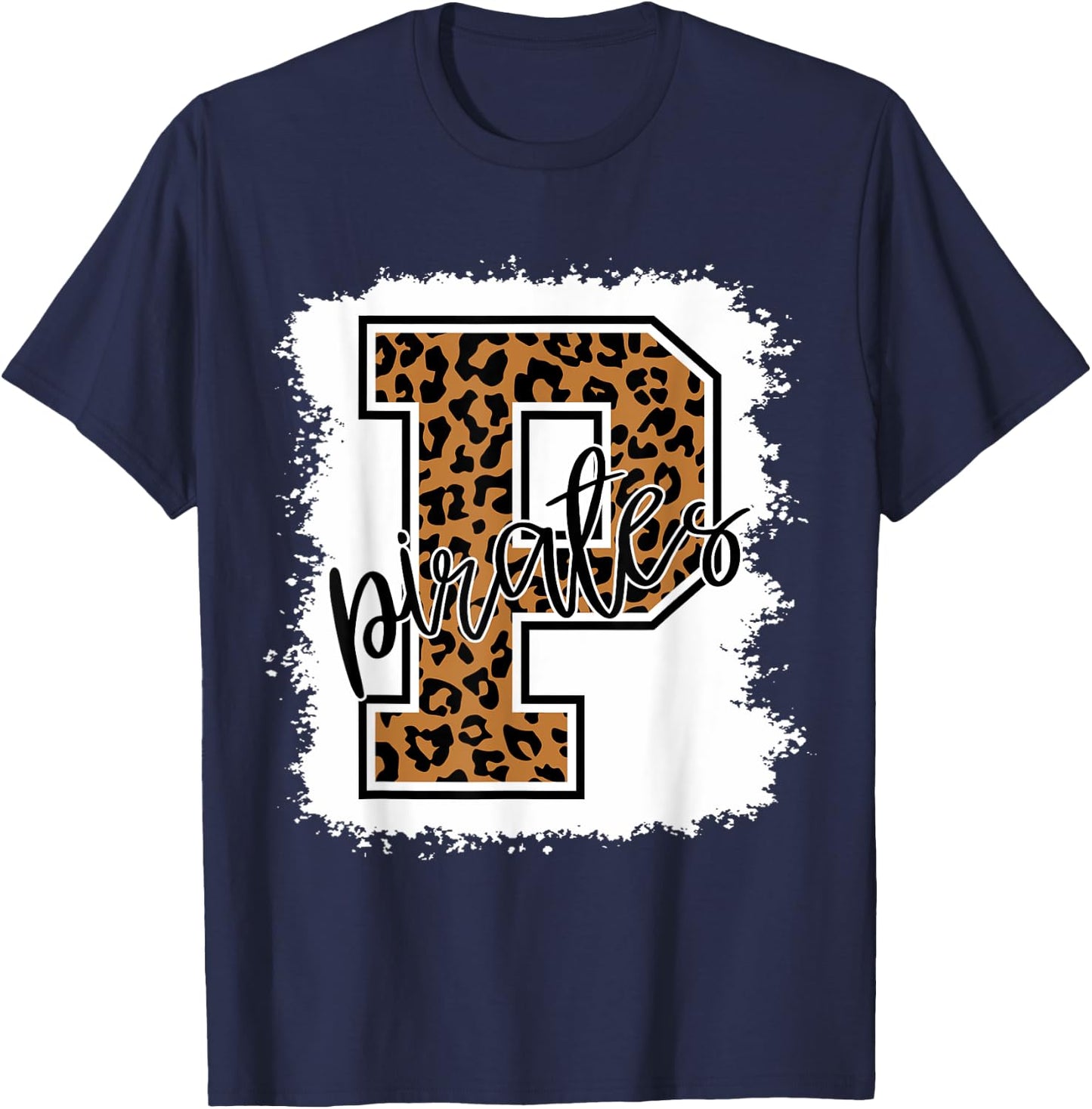 Pirates School Sports Fan Team Spirit T-Shirt - T-Shirt | Navy