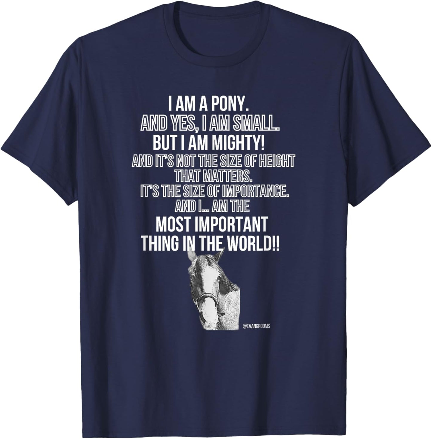 Piper The Talking Pony - Small But Mighty T-Shirt - T-Shirt | Navy