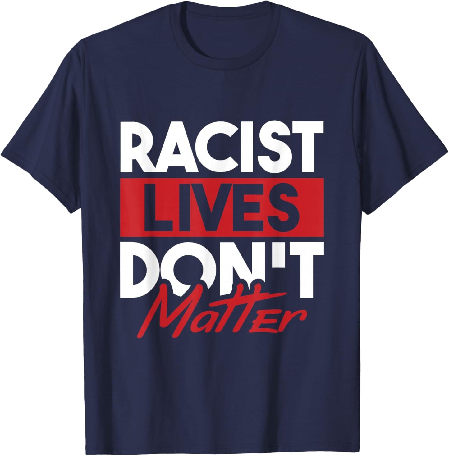 Against Right Discrimination Human Rights Anti Racism T-Shirt - T-Shirt | Navy