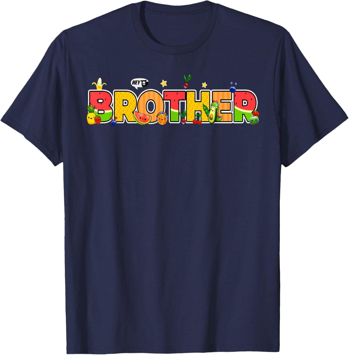 Brother Of The Birthday Fruit First Birthday Family Girl Boy T-Shirt - T-Shirt | Navy