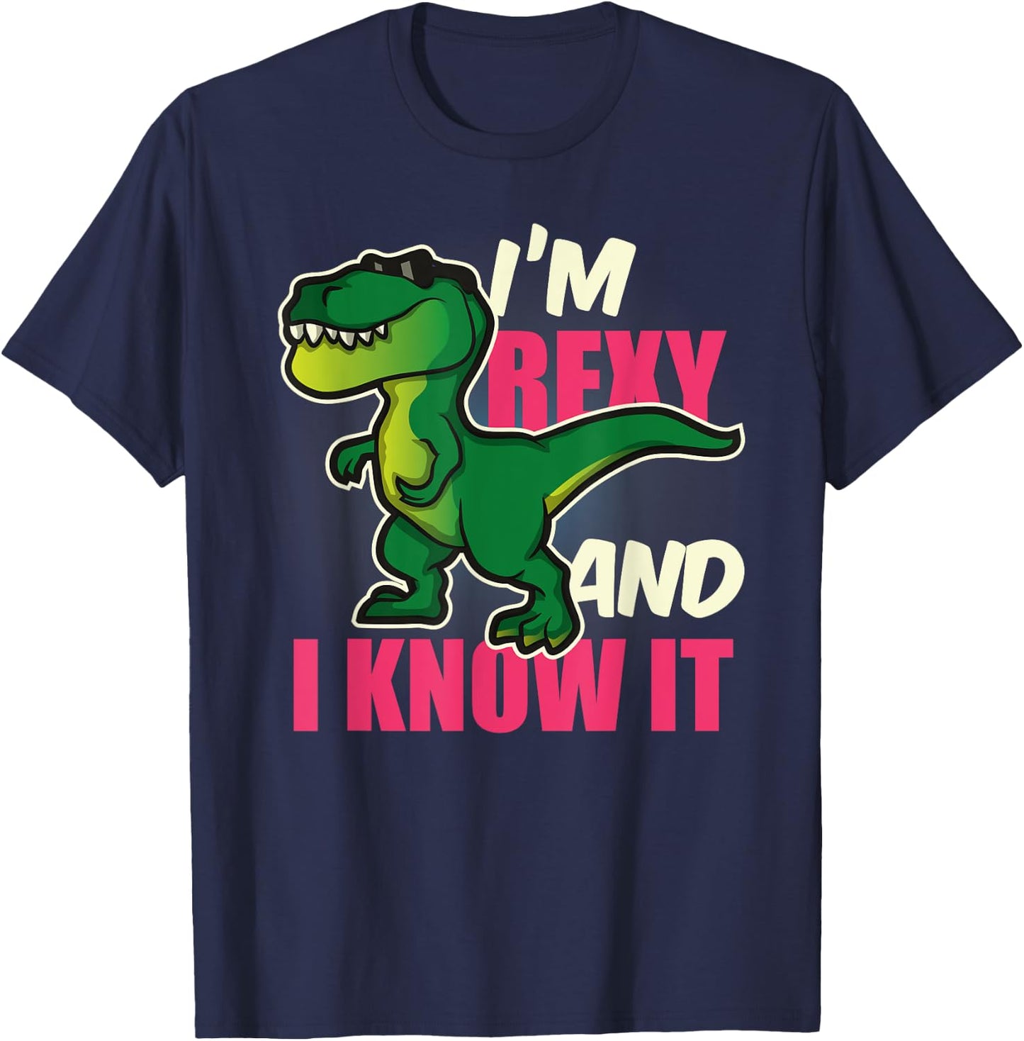 Funny Dinosaur T Rex Shirt for Children Youth and Adults T-Shirt - T-Shirt | Navy