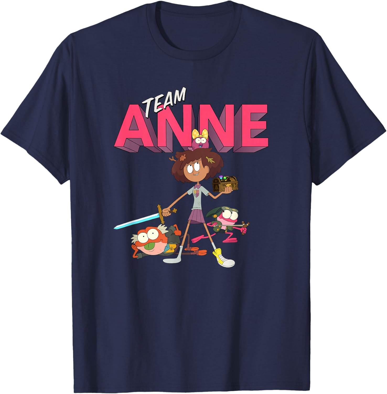Disney Channel Amphibia Team Anne Small T-Shirt - T-Shirt | Navy