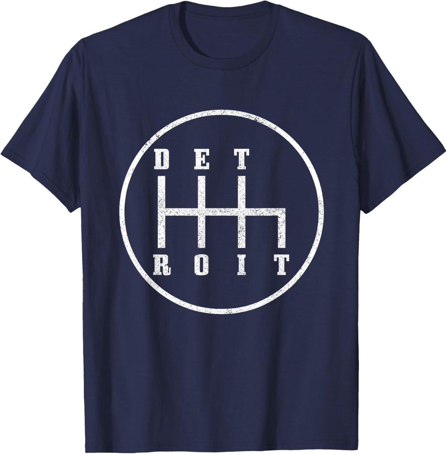 Detroit Michigan Motor City Pride Vintage T-Shirt - T-Shirt | Navy