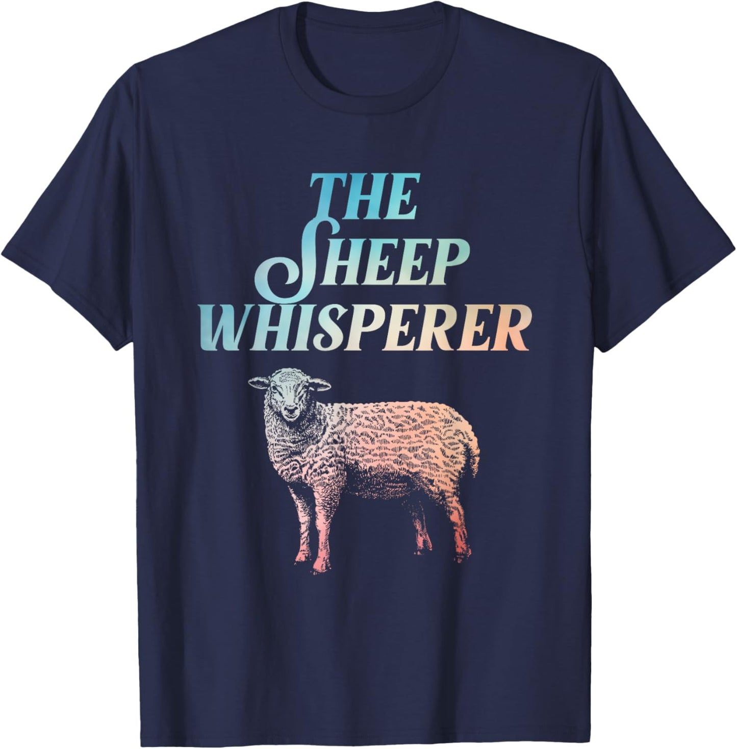 Funny Sheep Art Women Lamb Farmer Animal Sheep Lover T-Shirt - T-Shirt | Navy