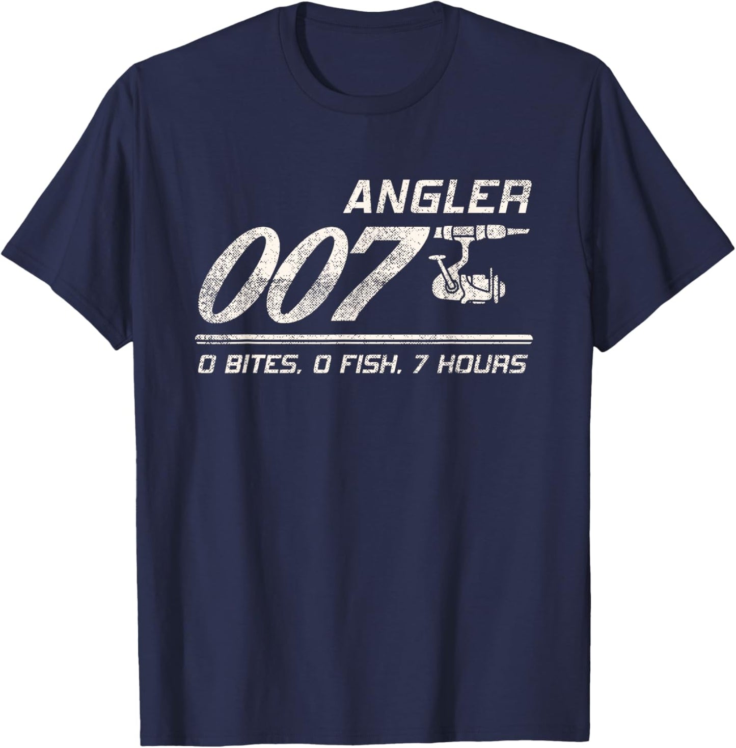 Fisherman Joke Dad Grandpa Angler 007 Funny Fishing Humor T-Shirt - T-Shirt | Navy
