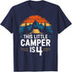 4th Birthday Camping Shirt for 4 Year Old Kids Camping Party T-Shirt - T-Shirt | Navy