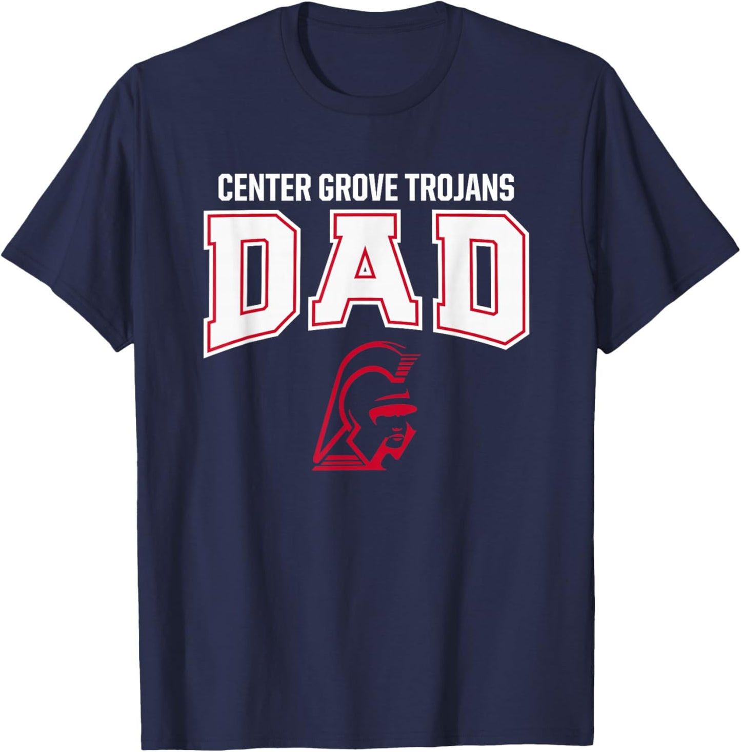 Center Grove Trojans Logo Dad HS T-Shirt - T-Shirt | Navy