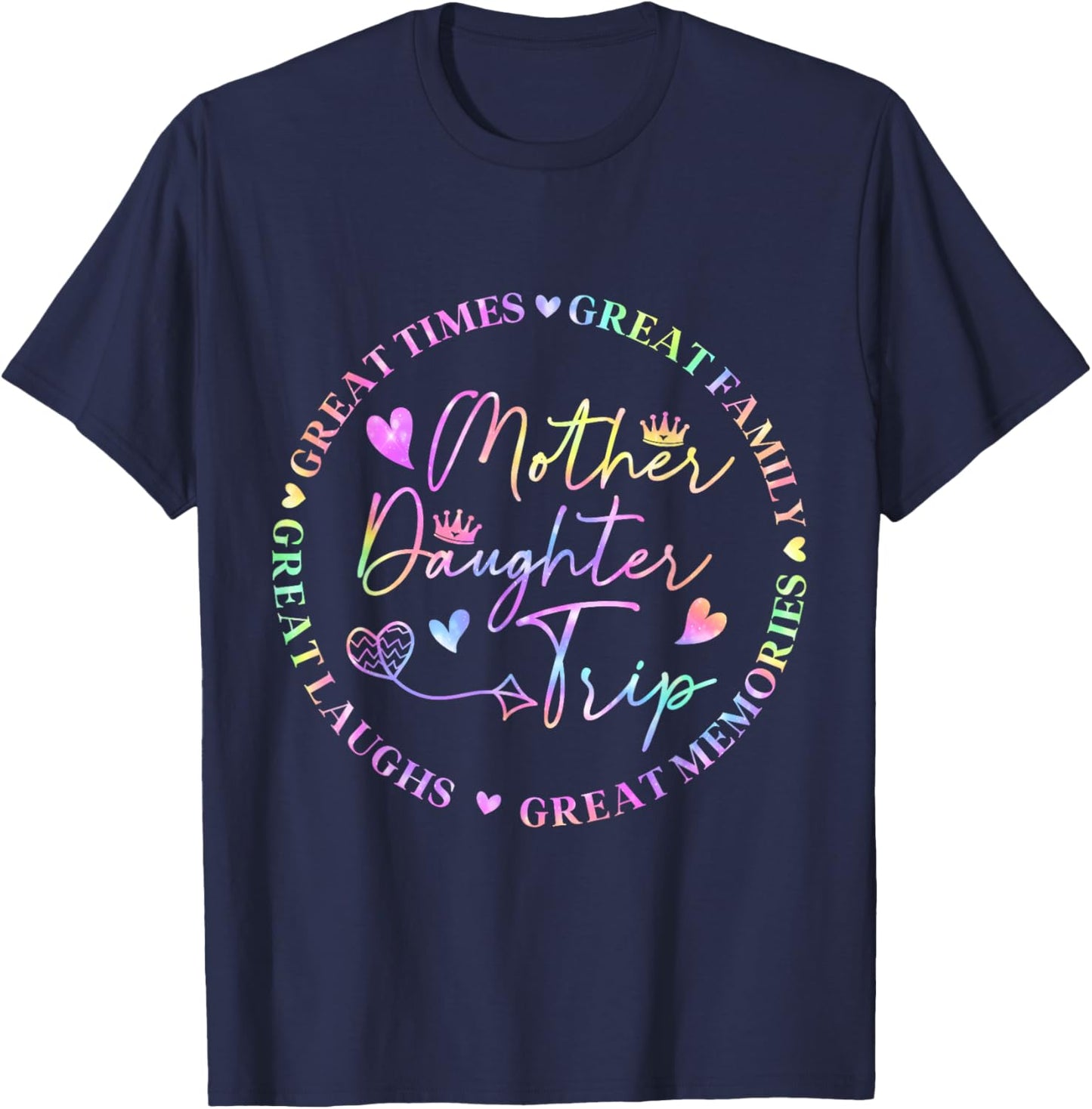 Mother Daughter Cruise Trip Funny Memories Mom Girl Vacation T-Shirt - T-Shirt | Navy