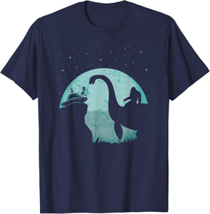 Bigfoot Riding Loch Ness Monster Sasquatch Ufo Abduction T-Shirt - T-Shirt | Navy