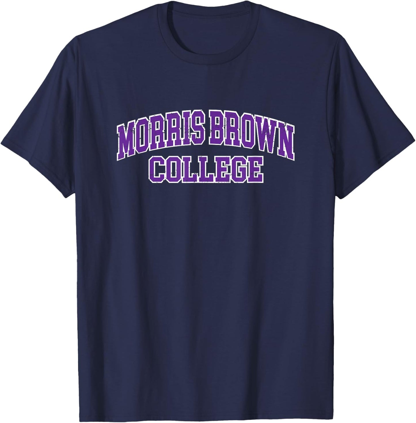 Morris Brown College Arch Design Vintage Women T-Shirt - T-Shirt | Navy