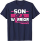 Son Of A Warrior Breast Cancer Awareness T-Shirt - T-Shirt | Navy