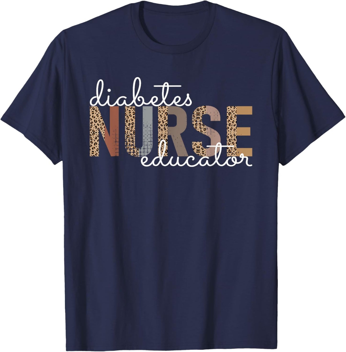 Diabetes Nurse Educator - Diabetes Nurse Educator Brand - -Adults - Black - Small - Short Sleeve T-Shirt - T-Shirt | Navy