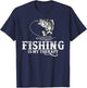 Fishing is My Therapy Funny Fishermen T-Shirt - T-Shirt | Navy