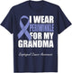 I Wear Periwinkle For My Grandma Esophageal Cancer Awareness T-Shirt - T-Shirt | Navy