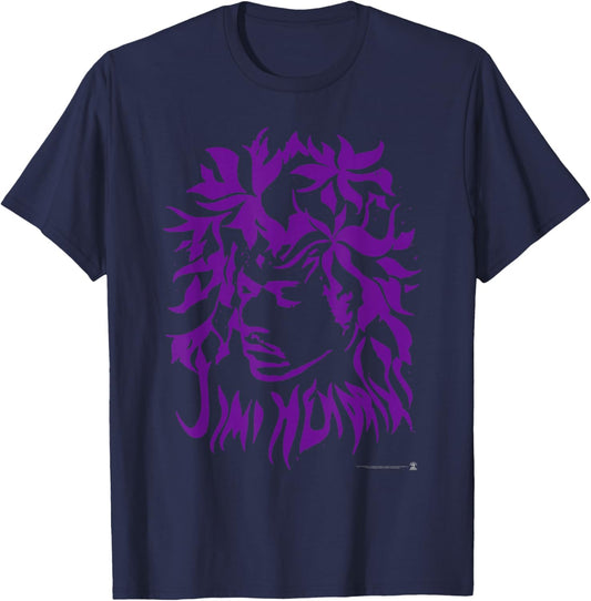 Jimi Hendrix Flower Head , Yellow, S T-Shirt - T-Shirt | Navy