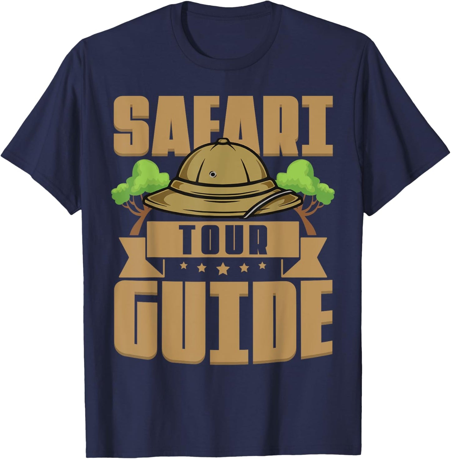 Safari Tour Guide Cool Animal Africa Halloween Zoo Costume T-Shirt - T-Shirt | Navy