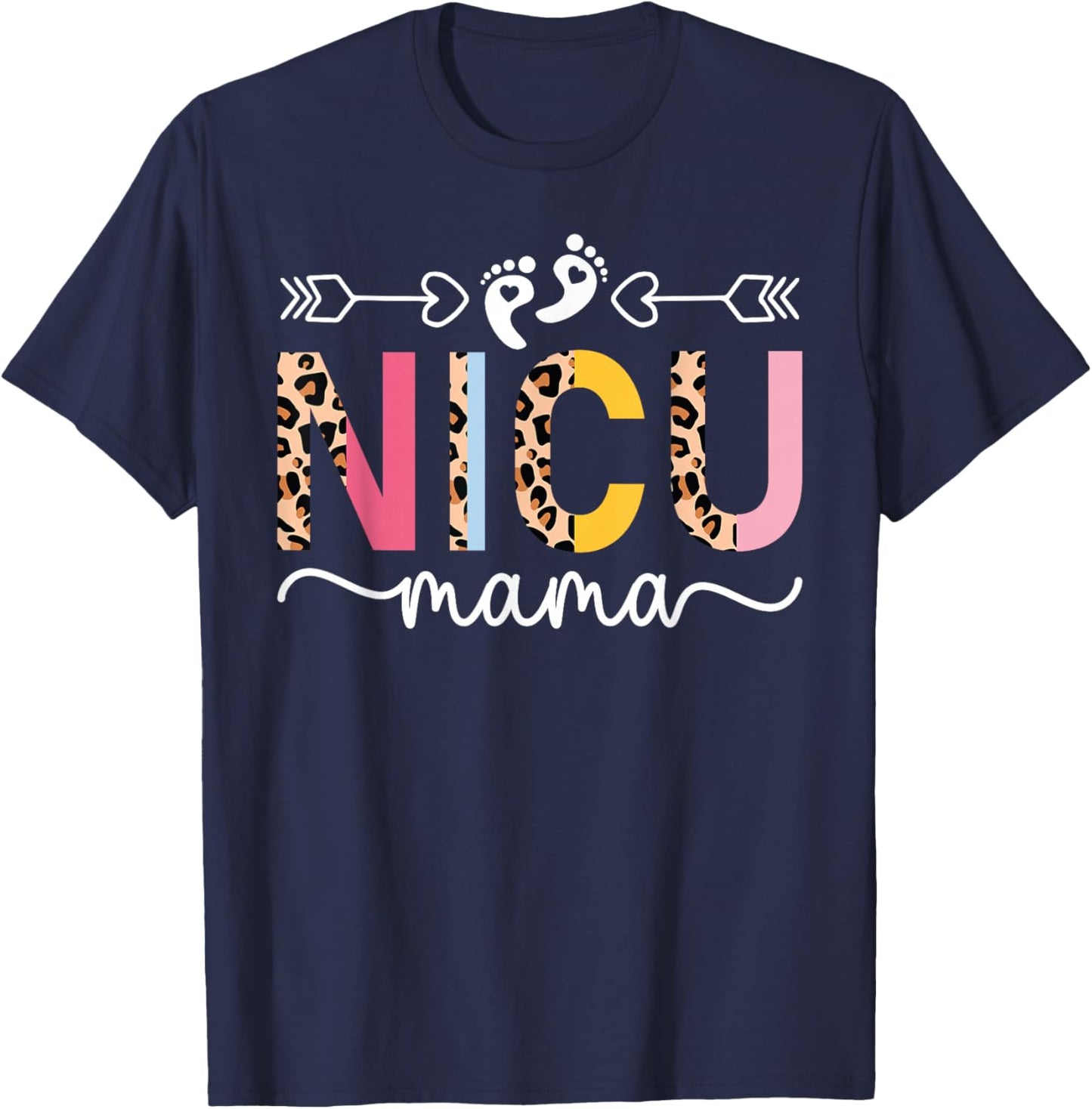 NICU Mama NICU Mom Micro Preemie Baby Mom Of NICU Warrior T-Shirt - T-Shirt | Navy