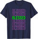 Pink and Green Blessed Green & Pink Graphic T-Shirt - T-Shirt | Navy