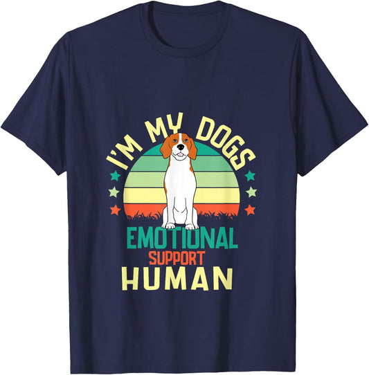 I'm My dog's Emotional Support-Human. T-Shirt - T-Shirt | Navy