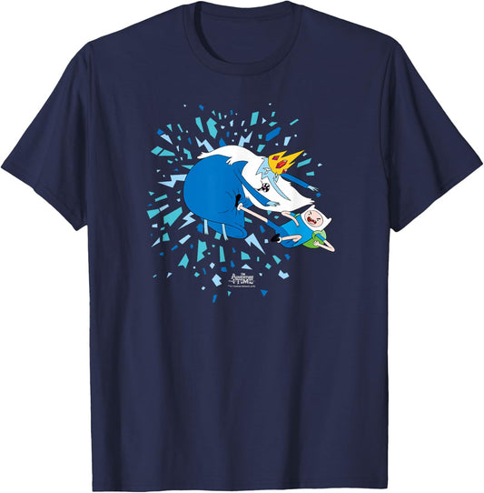 Adventure Time Ice Battle T-Shirt - T-Shirt | Navy