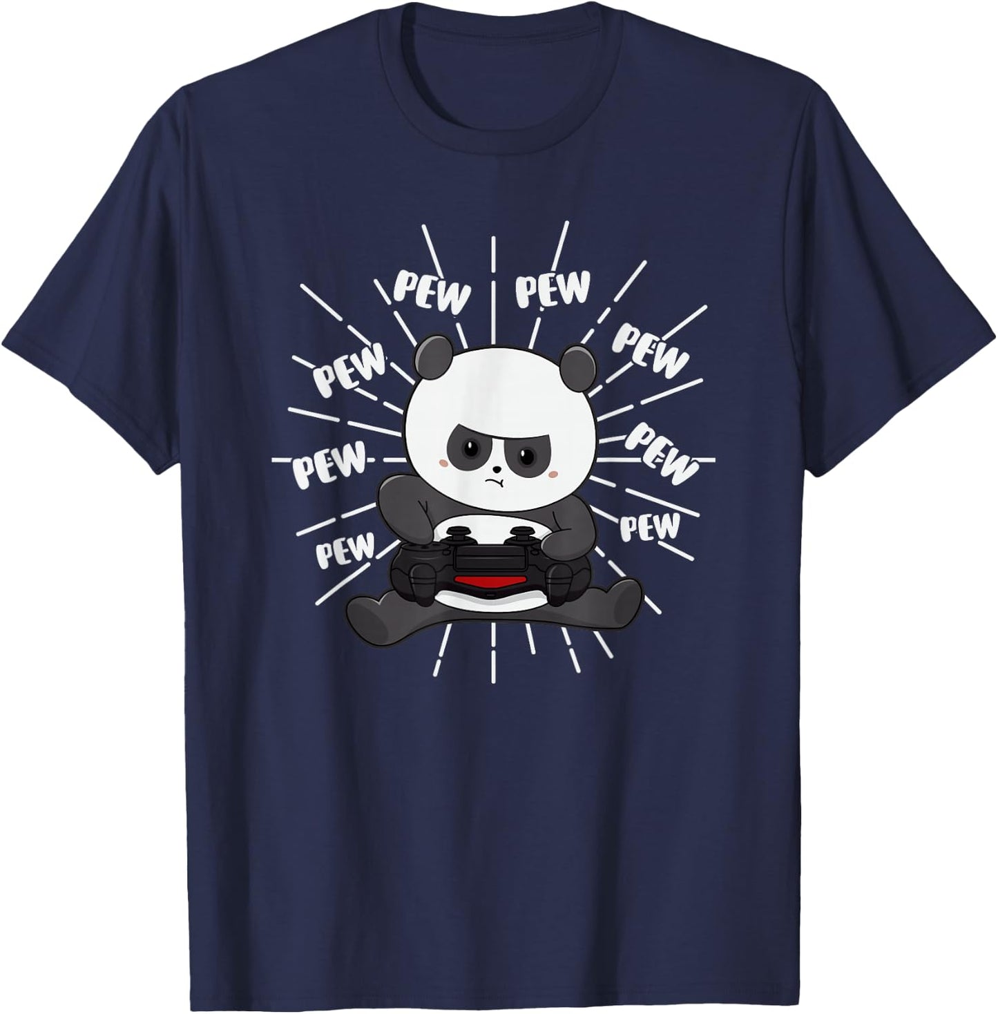 Funny Boy Panda Gaming Panda Video Game Controller T-Shirt - T-Shirt | Navy