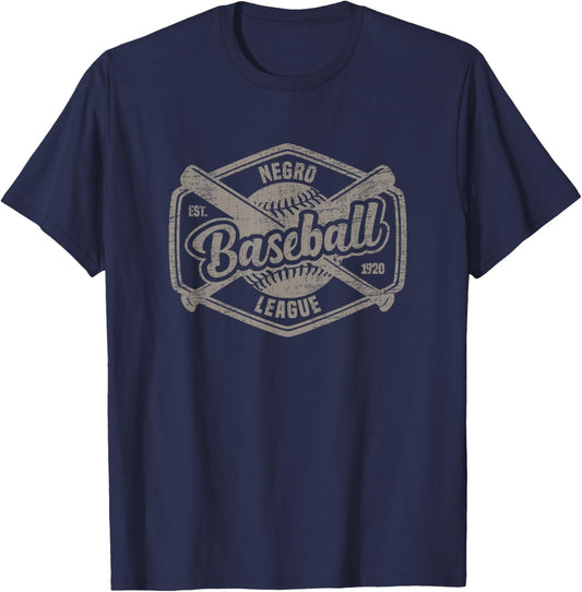 Vintage Negro League Baseball Apparel Black History Month T-Shirt - T-Shirt | Navy