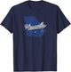 Hinesville Georgia GA Map T-Shirt - T-Shirt | Navy