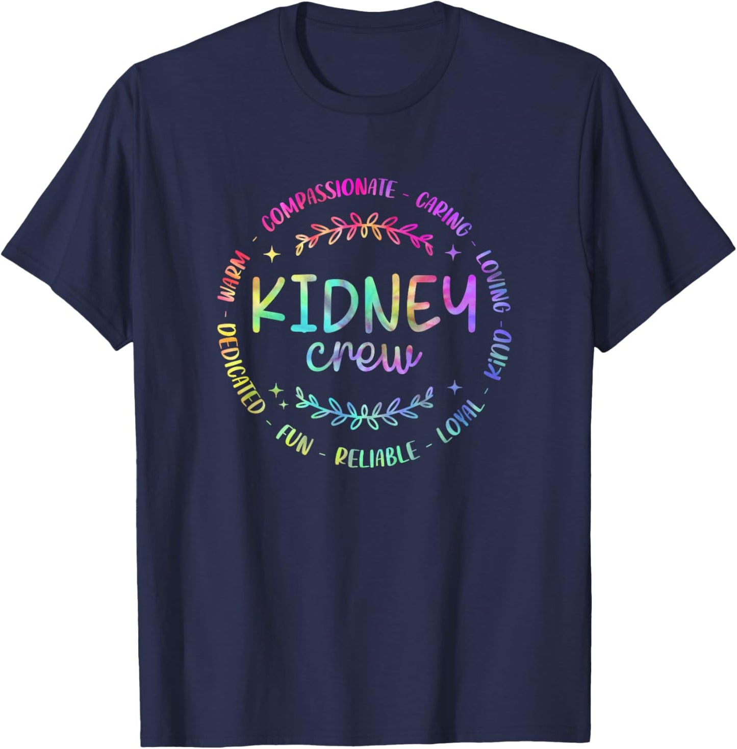 Funny Kidney Crew Nephrology Nurse Tie Dye Men T-Shirt - T-Shirt | Navy